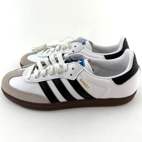 Adidas Women's Cloud White Core Black Clear Granite Samba OG Sneakers Size 8.5 - Picture 7 of 12